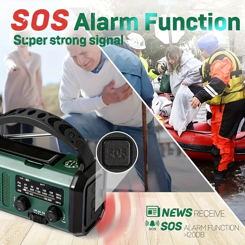 StormMate X10™ | Multifunktionales Notfallradio mit Solar, Handkurbel und 10.000-mAh-Akku