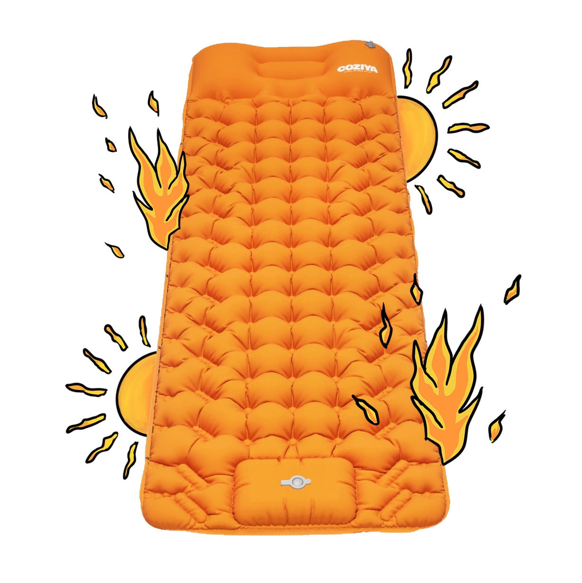 CampCloud™ | Aufblasbare Campingmatratze mit integrierter Pumpe und Kissen