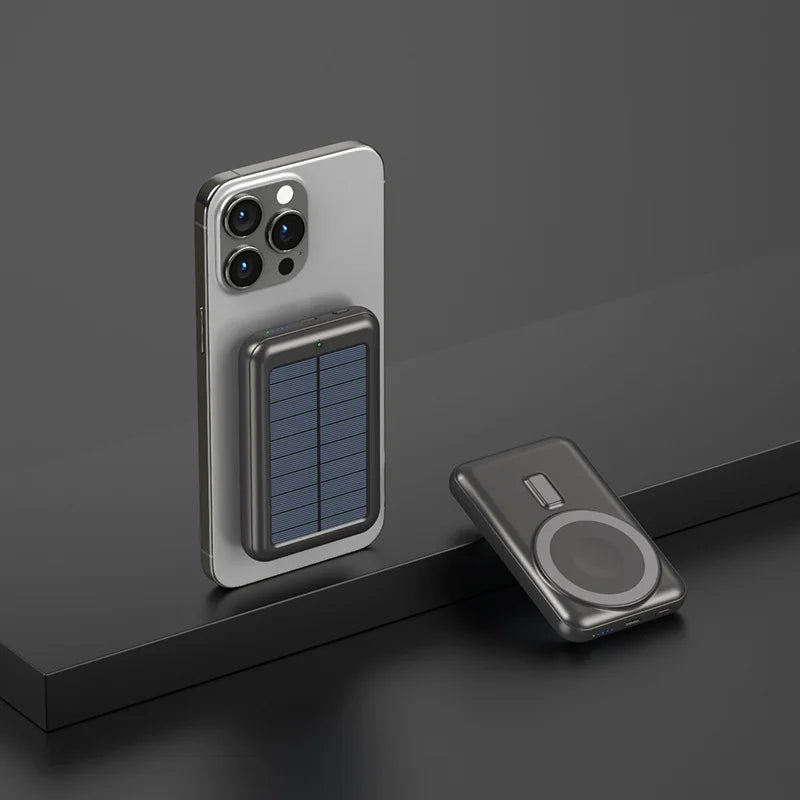 SolarVolt™ | 20.000-mAh-Powerbank mit Solarpanel und kabellosem Laden