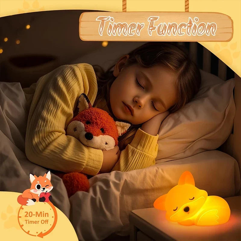 LumiFuchs™ | Niedliches Silikon-Nachtlicht in Fuchsform mit Timer