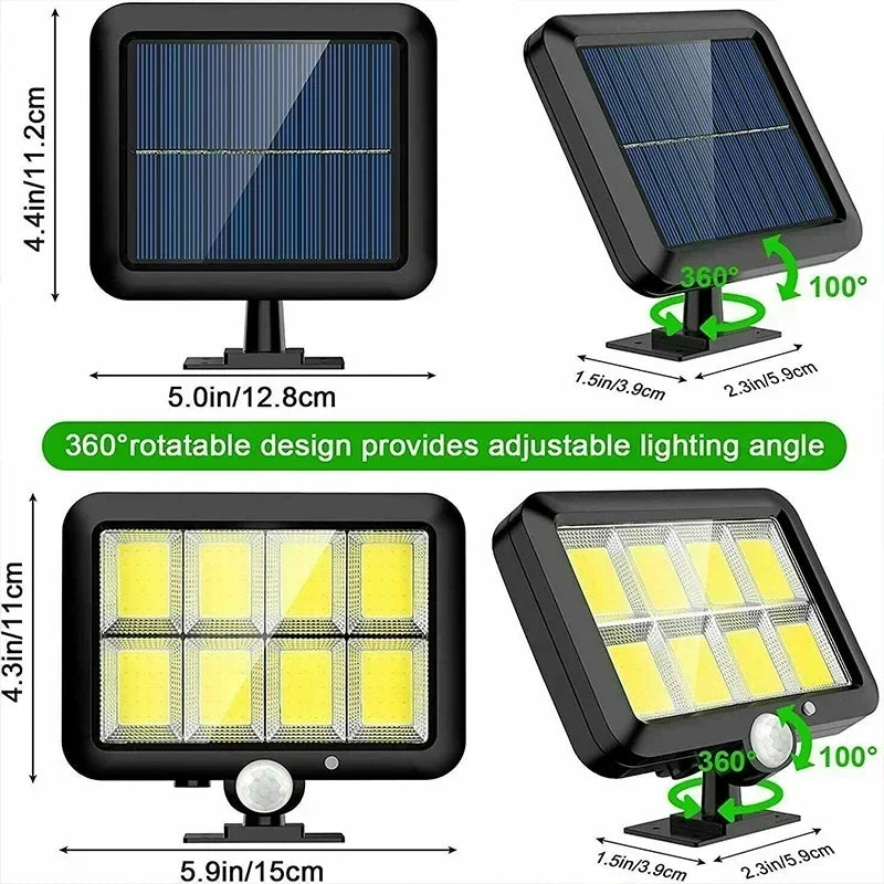 LuminaX™ | Solar-Außenleuchte mit Bewegungssensor und 3 Lichtmodi