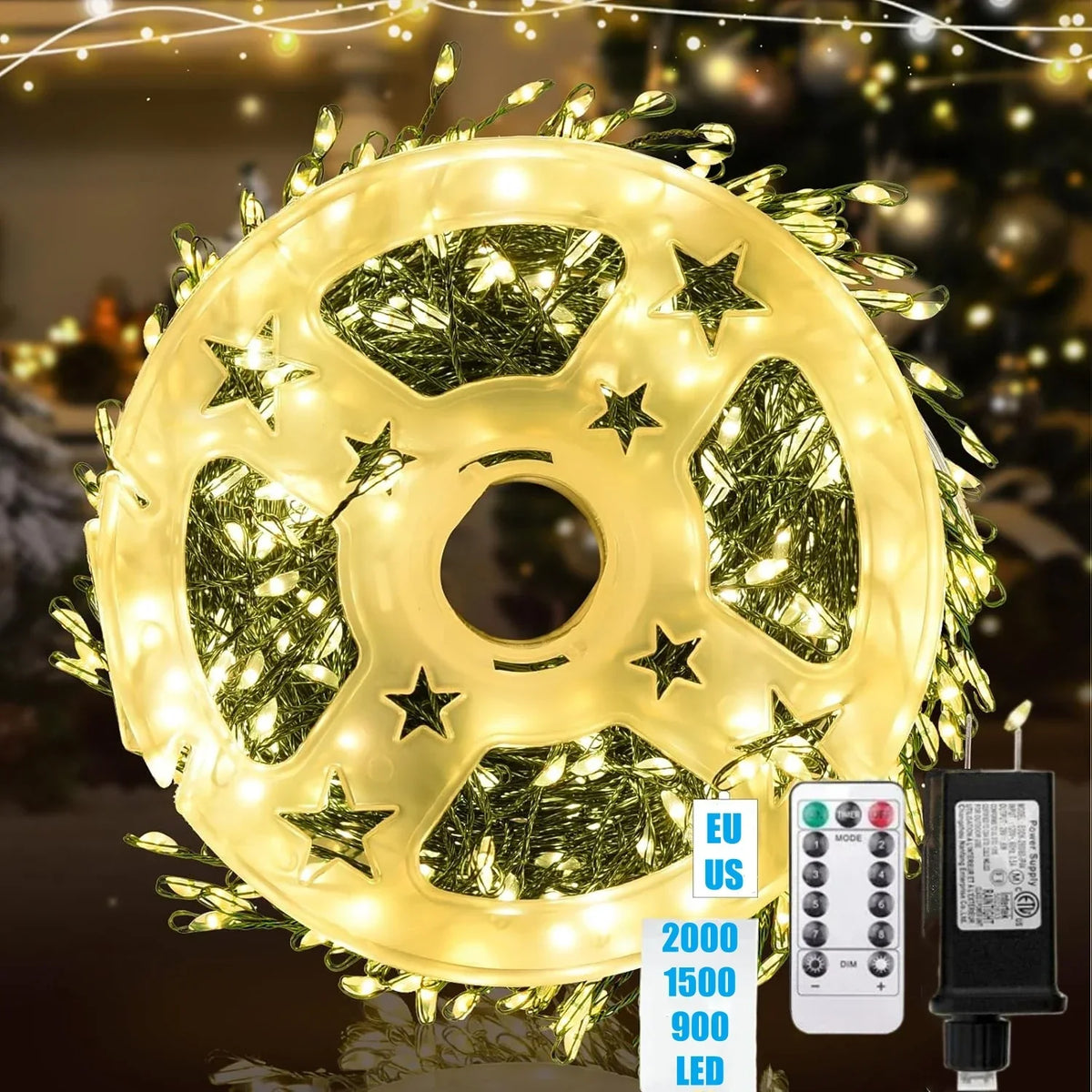 Ignisia™ | LED-Feuerwerks-Lichterkette mit Fernbedienung für Innen und Außen