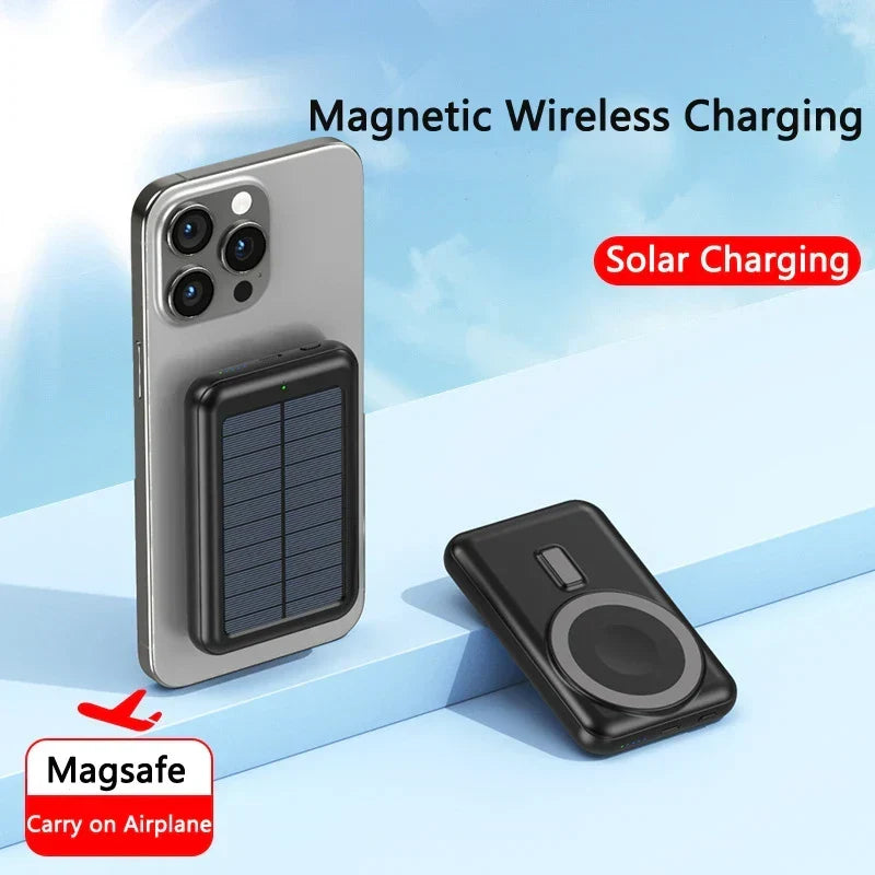 SolarVolt™ | 20.000-mAh-Powerbank mit Solarpanel und kabellosem Laden