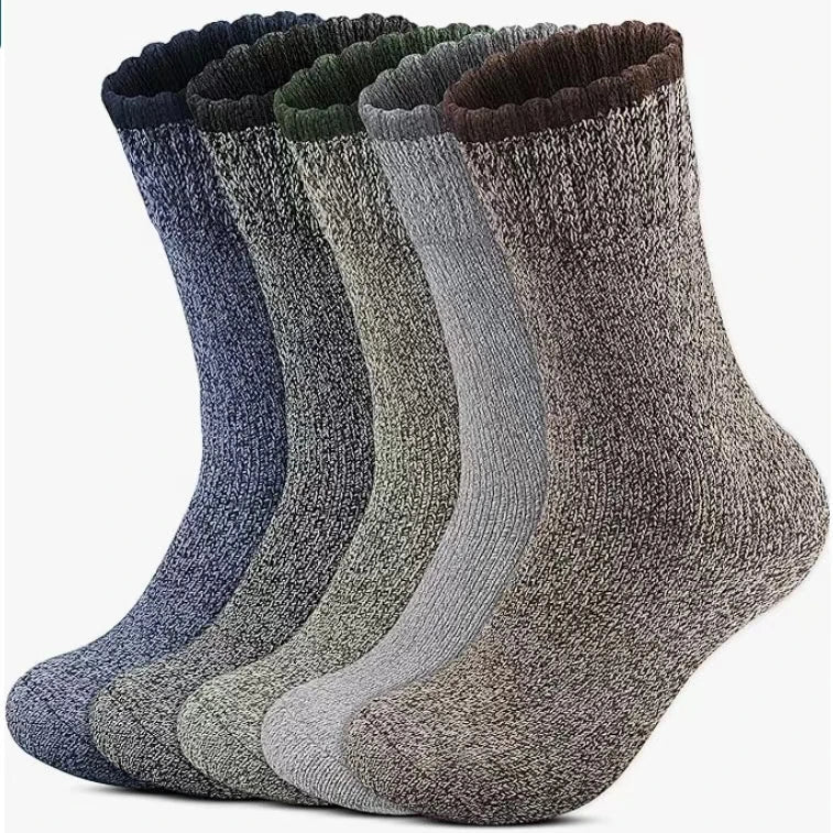 AlpTherm™ | Extra dicke Merino-Wollsocken im 5er-Set für Winter und Outdoor